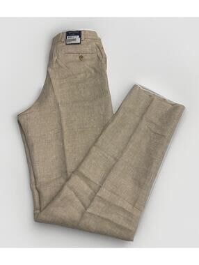 NWT Men’s Bills Khakis 100% Linen Light Tan Dress Pants Size 36